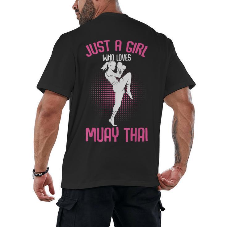 Just a Girl Who Loves Muay Thai Kids Girls Men's Back Print T-Shirt