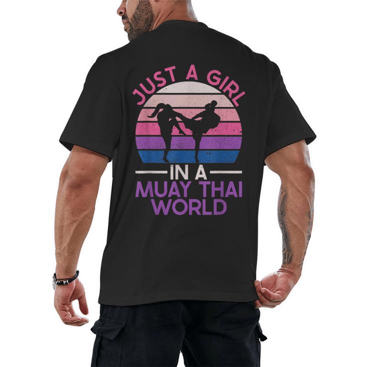 Just A Girl In A Muay Thai World Muay Thai Boxing Men's Back Print T-Shirt