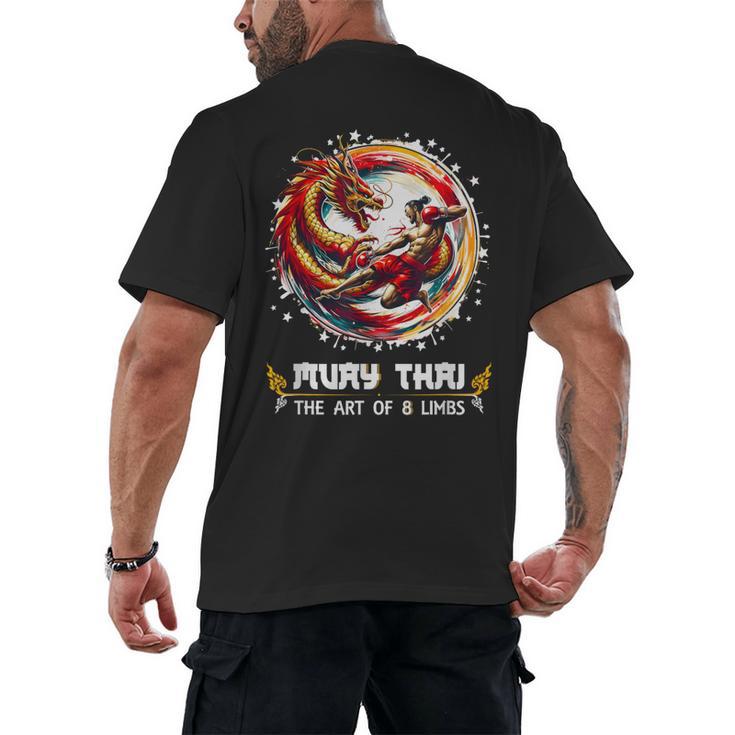 MMA Thai Boxing Art Of Eight Limbs Combat Muay Thai Men's Back Print T-Shirt
