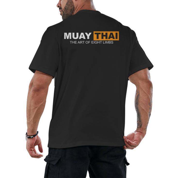 Muay Thai The Art Of Eight Limbs Kickboxing And MMA Fighter Men's Back Print T-Shirt