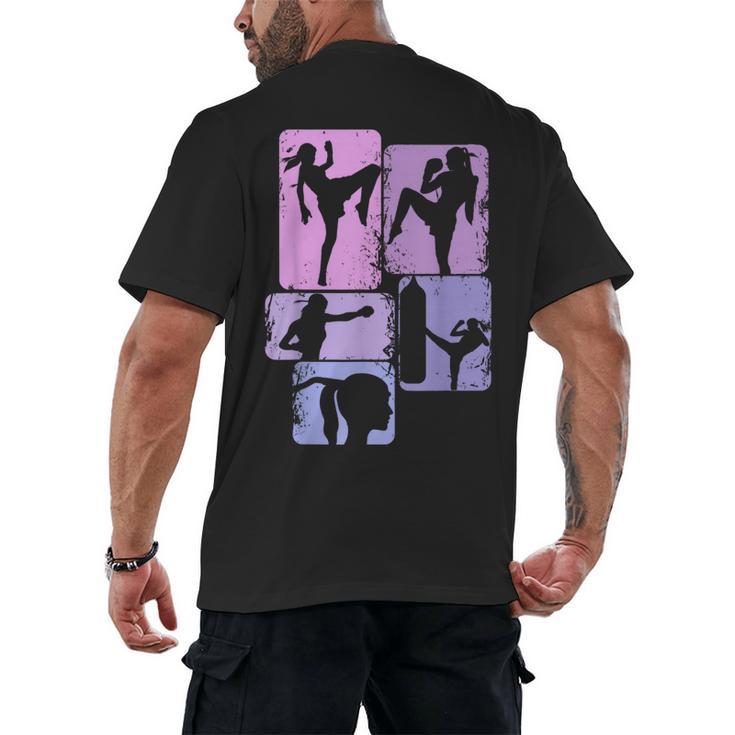 Muay Thai Thai Boxes Girls Kids Women Men's Back Print T-Shirt