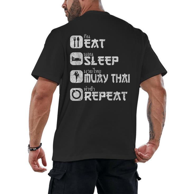 Muay Thai Boxing Thai Boxer Thai Kickboxing Men's Back Print T-Shirt