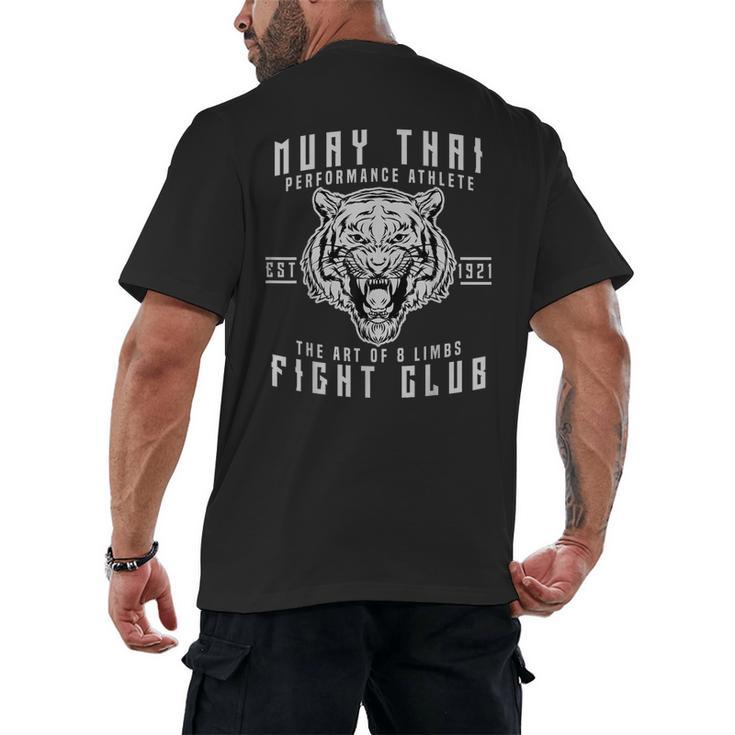 Muay Thai Thai Boxing Kickboxing Men's Back Print T-Shirt