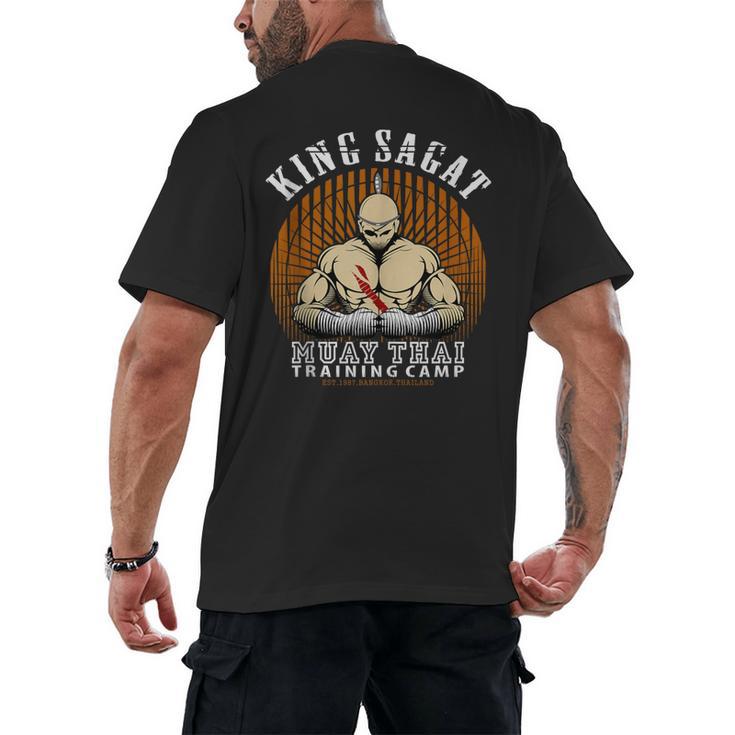 Muay Thai Boxing Training Gym Sagat Training Camp Men's Back Print T-Shirt