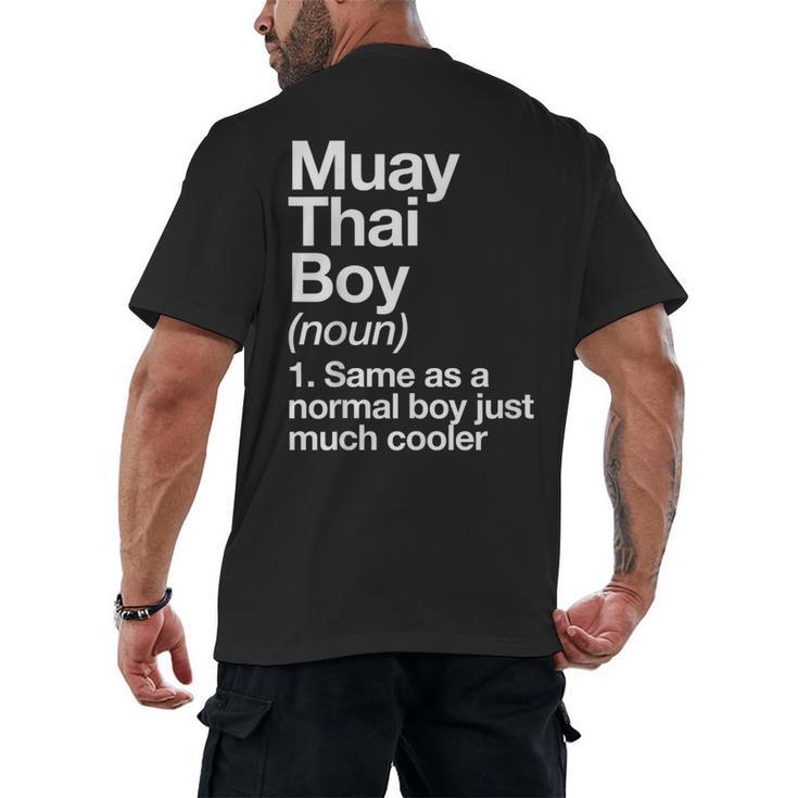 Muay Thai Boy Definition Martial Arts Sports Men's Back Print T-Shirt