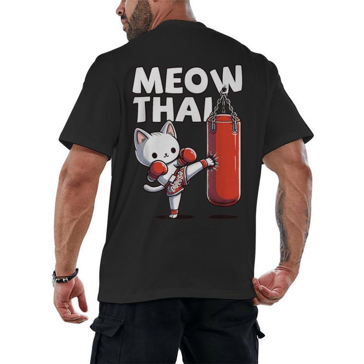Muay Thai Cat Meow Thai Thai Boxing For Youth Muay Thai Men's Back Print T-Shirt
