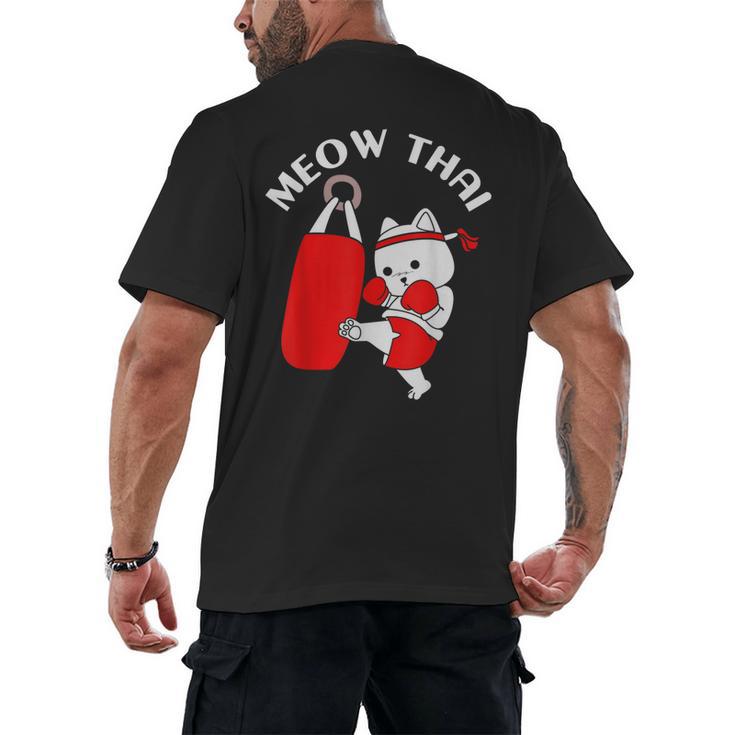 Muay Thai Cat Meow Thai Men's Back Print T-Shirt