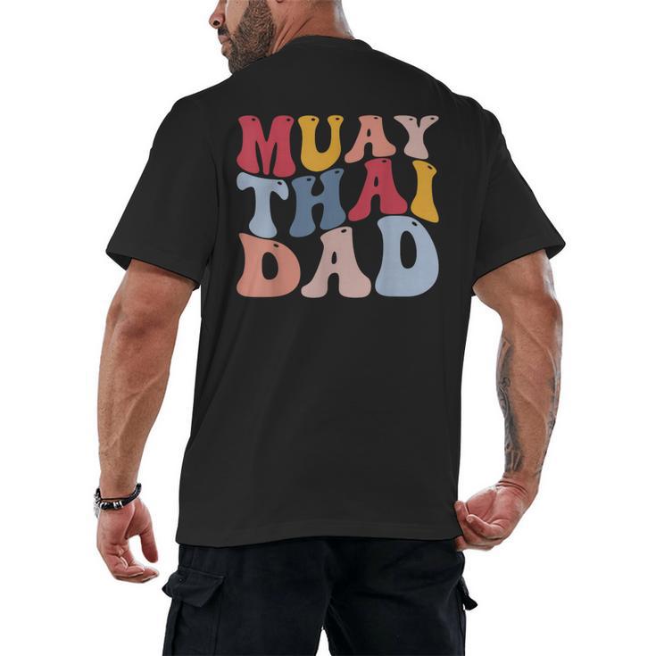 Muay Thai Dad Thai Boxing Dad Men's Back Print T-Shirt