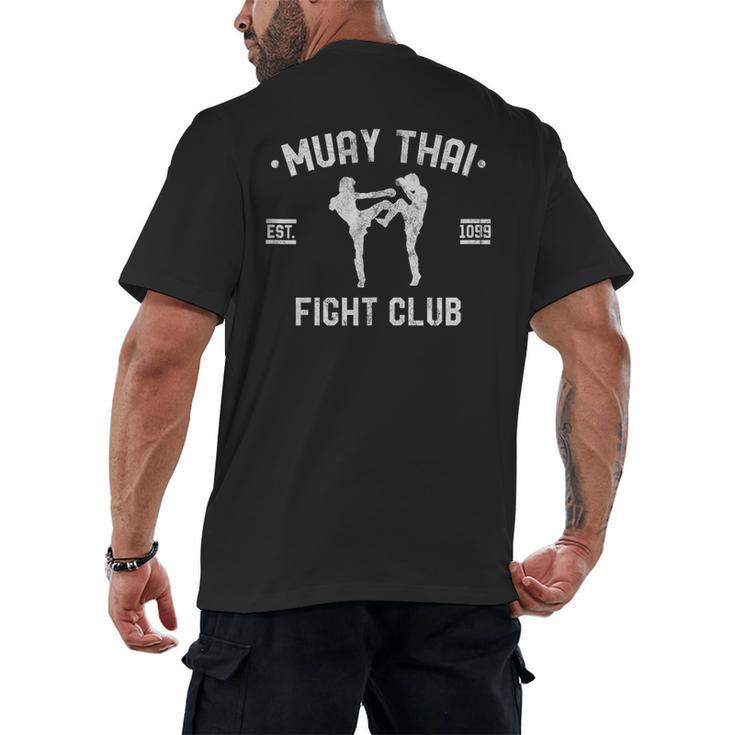 Muay Thai Fight Club Kickboxing Fighters  W Men's Back Print T-Shirt