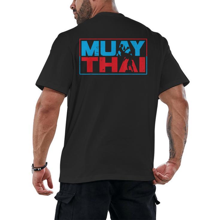 Muay Thai Fighter Boxing Martial Arts Hobby Men's Back Print T-Shirt