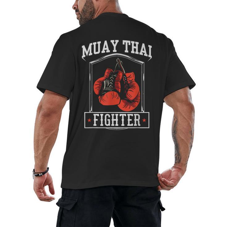 Muay Thai Fighter Hobby Boxing Martial Arts Men's Back Print T-Shirt