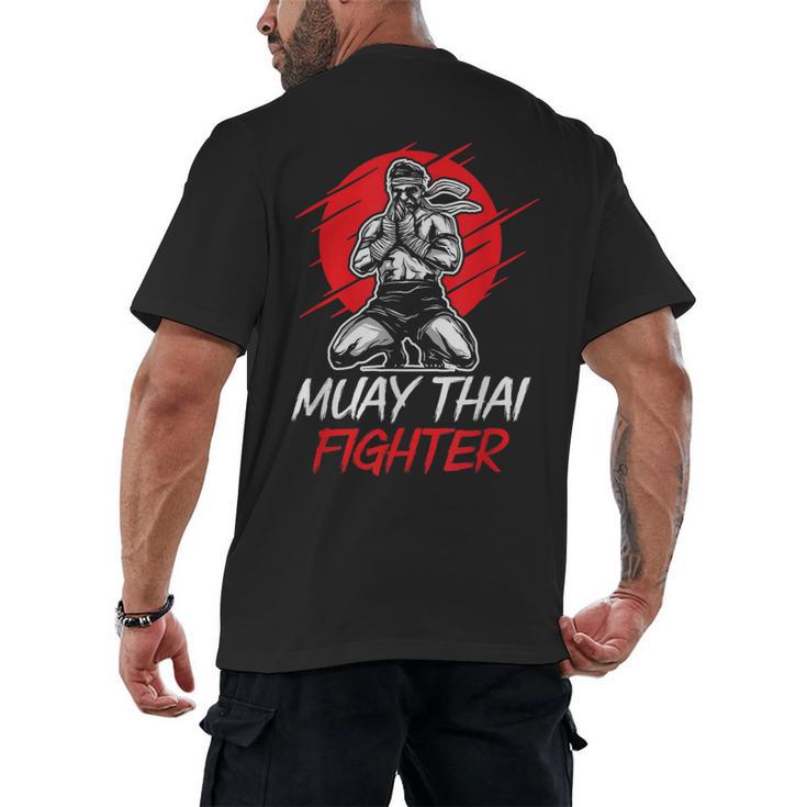 Muay Thai Fighter Martial Arts Boxing Hobby Men's Back Print T-Shirt