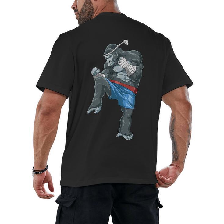 Muay Thai Gorilla Thai Boxing Men's Back Print T-Shirt