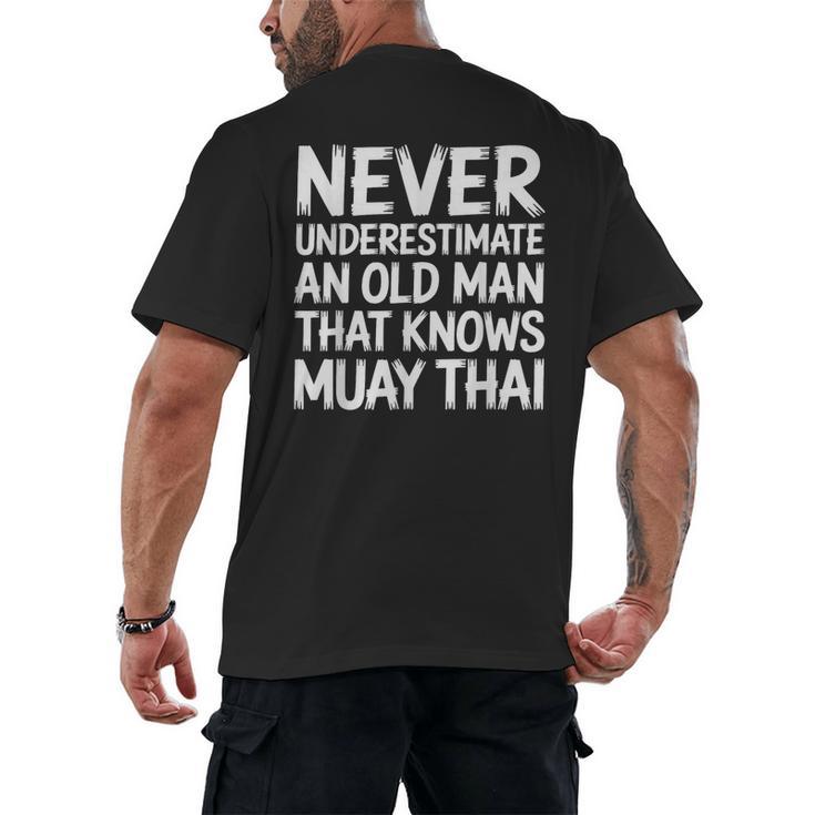 Muay Thai For Grandpa Men Mixed Martial Arts Men's Back Print T-Shirt