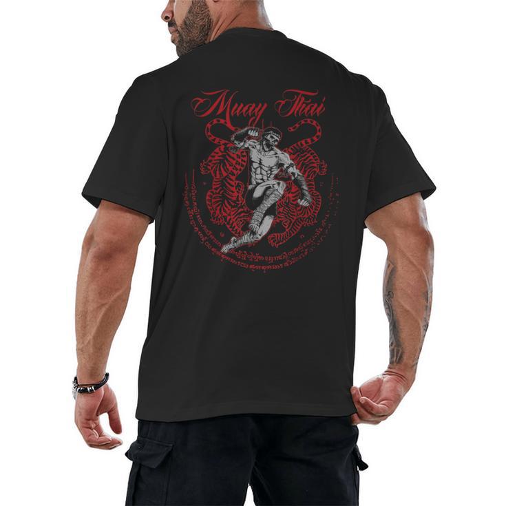 Muay Thai Kickboxing Martial Art Fighter Thai Boxing Men's Back Print T-Shirt