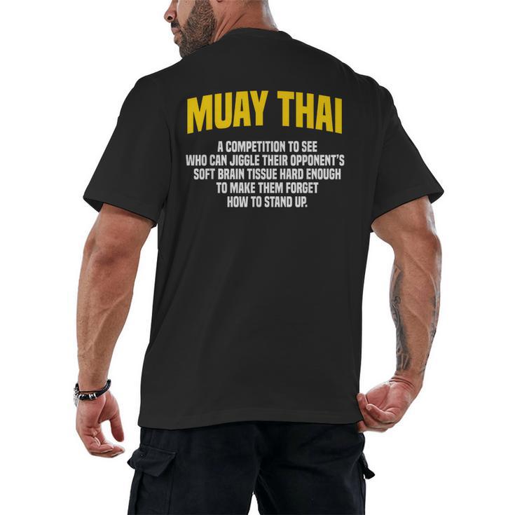 Muay Thai Martial Arts Combat Sports Men's Back Print T-Shirt
