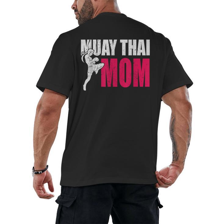 Muay Thai Mom Women Boxing Kickboxing MMA Muay Thai Men's Back Print T-Shirt