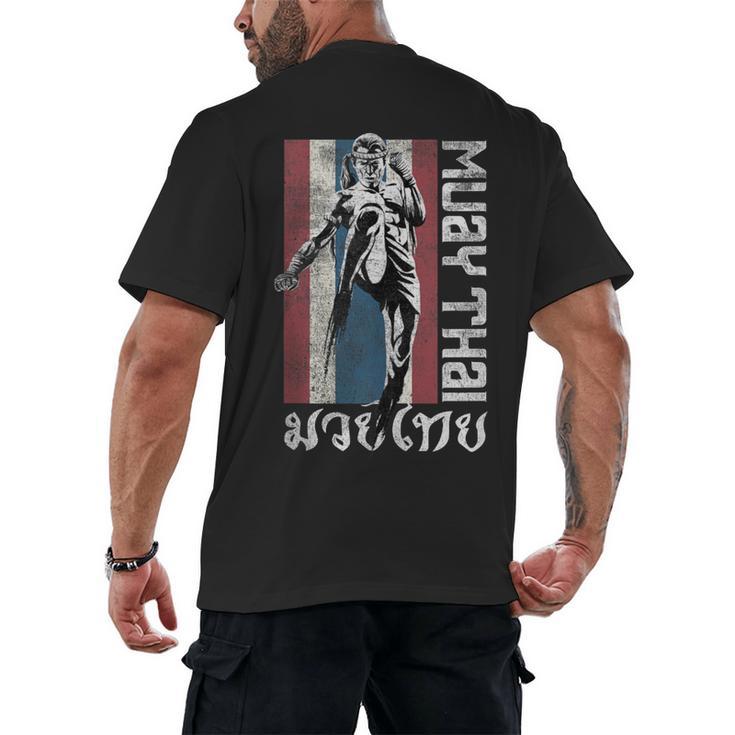 Muay Thai Shirt Thailand Flag Martial Arts Shirt Men's Back Print T-Shirt