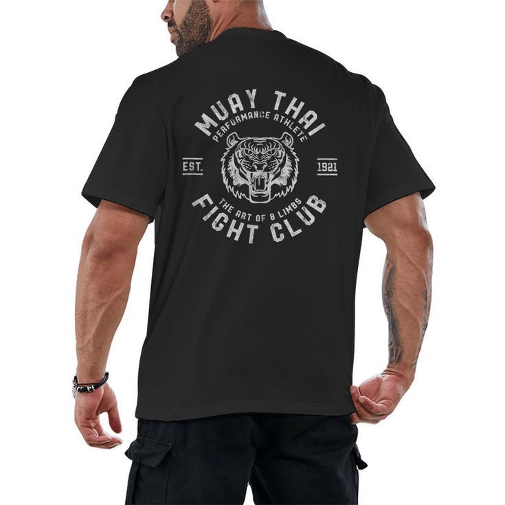 Muay Thai Street Fight Club MMA Tiger Kick Boxing Club Men's Back Print T-Shirt