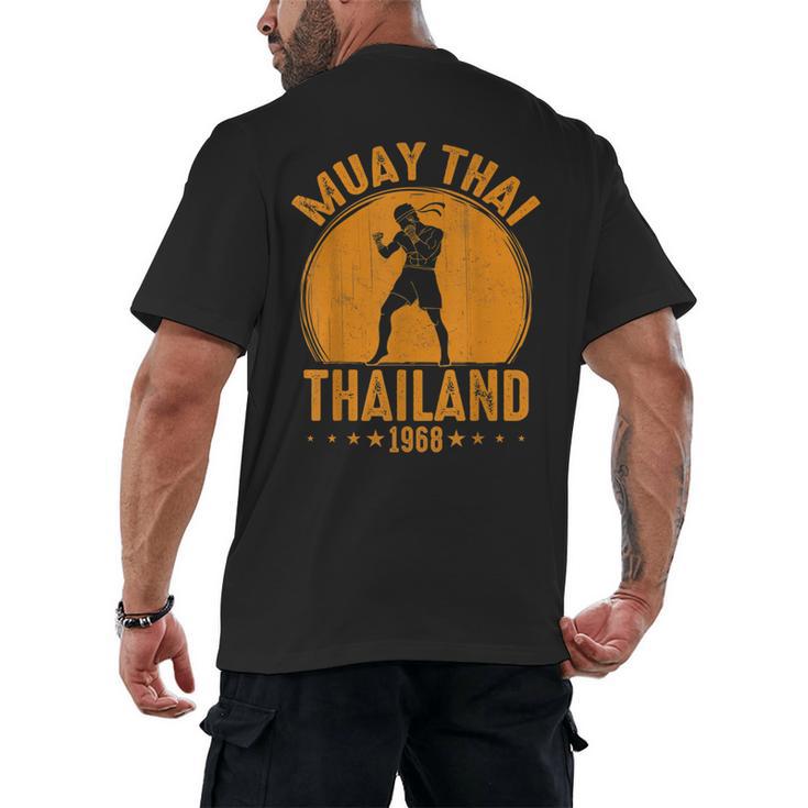 Muay Thai Thailand 1968 Slogan Sport Men's Back Print T-Shirt