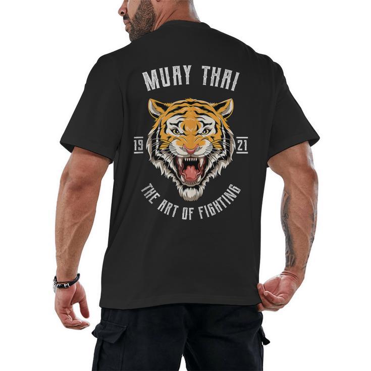 Muay Thai Tiger Thai Boxing Men's Back Print T-Shirt