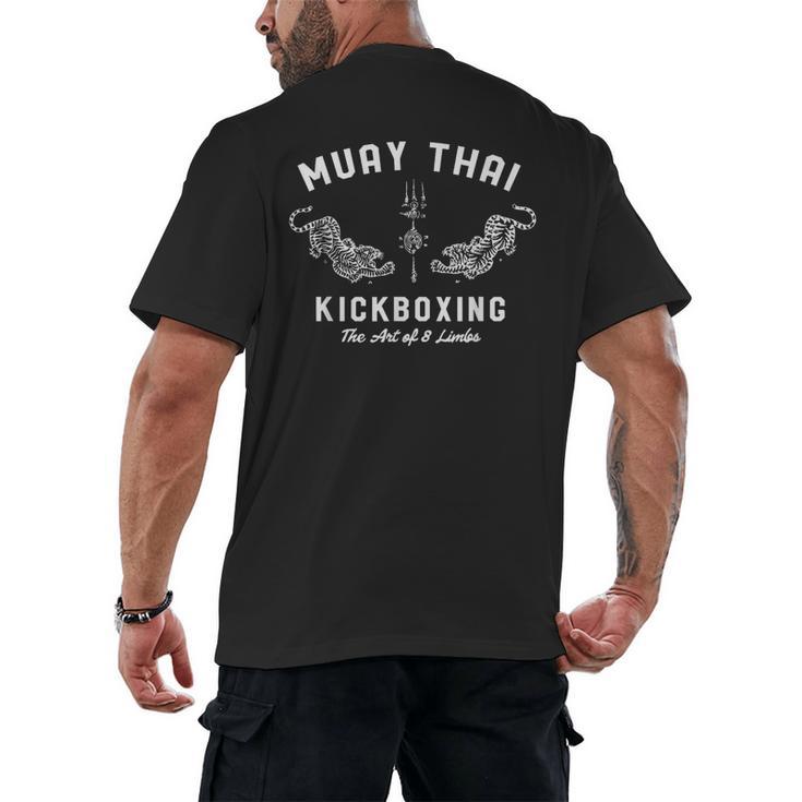 Muay Thai Twin Tigers MMA Warrior Fight Shirt Men's Back Print T-Shirt