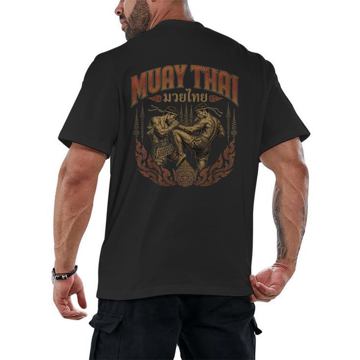 Muay Thai Vintage Thai Boxing Warrior Art Of 8 Limbs Men's Back Print T-Shirt