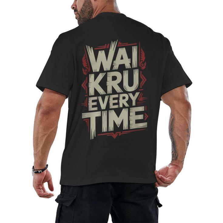 Muay Thai Wai Kru Respect Ritual Ceremony Fighter Identity Men's Back Print T-Shirt