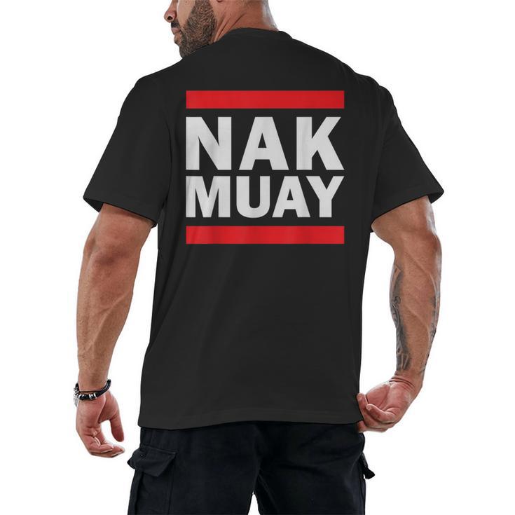 Nak Muay Thai Kickboxing MMA Men's Back Print T-Shirt