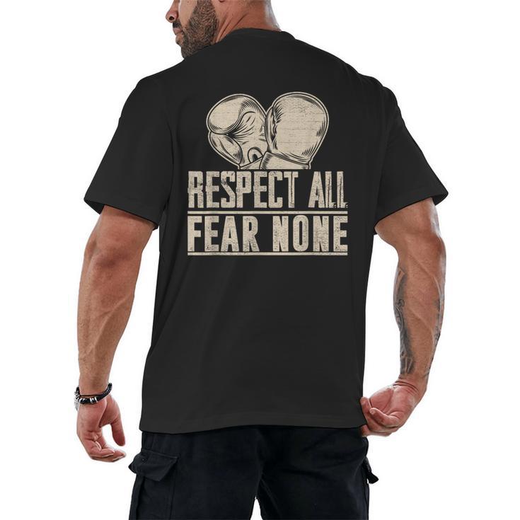 Respect All Fear None Muay Thai Men's Back Print T-Shirt