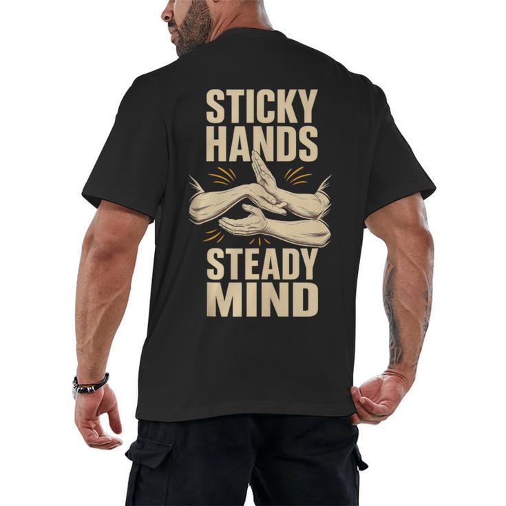 Sticky Hands Steady Mind Muay Thai Boxing Sleeveless Men's Back Print T-Shirt