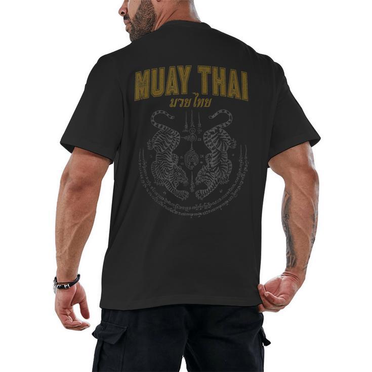 Twin Tiger Sak Yant Muay Thai Men's Back Print T-Shirt