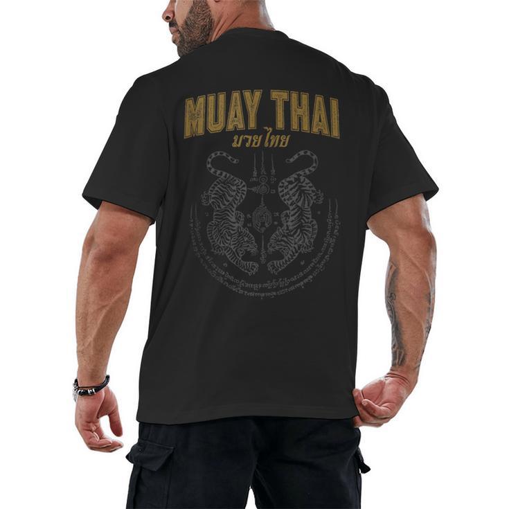 Twin Tiger Sak Yant Muay Thai Tank Top Men's Back Print T-Shirt