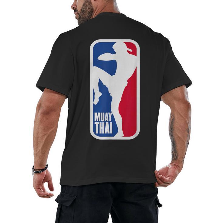 Vintage Muay Thai Fighter MMA Street Fight Kickboxing Club Men's Back Print T-Shirt