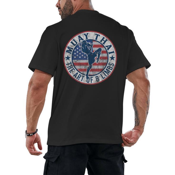 Vintage Muay Thai Karate Boxing Mixed Martial Arts Men's Back Print T-Shirt
