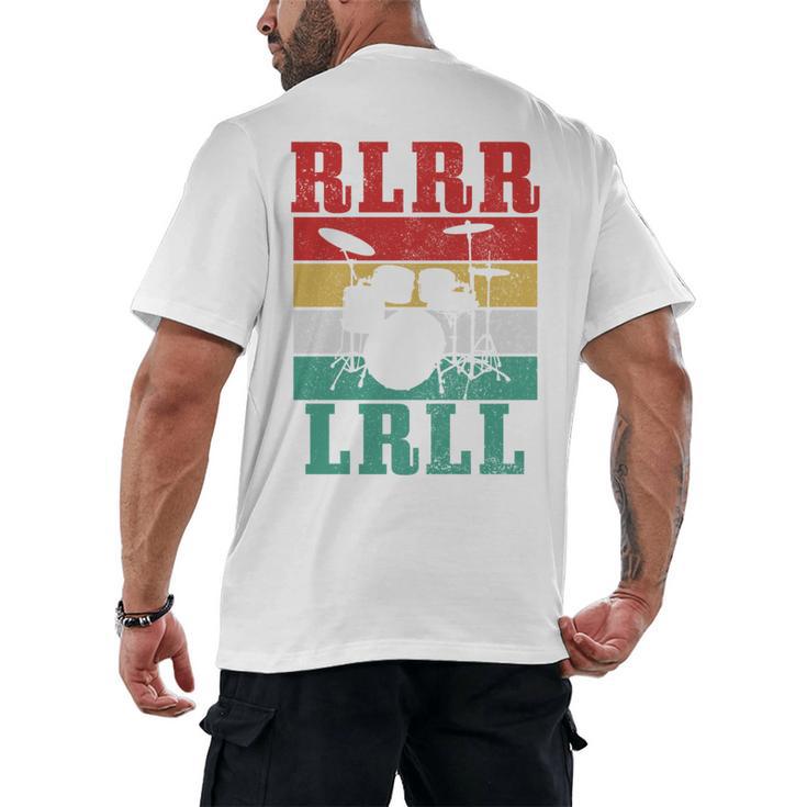 Drummer RLRR LRLL Vintage Drum Kit Sweatshirt Men's Back Print T-Shirt
