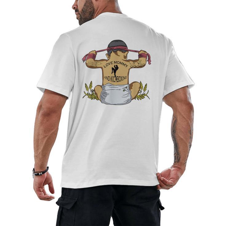 Kickboxing Muay Thai Training Fitness Baby Love Mommy Men's Back Print T-Shirt