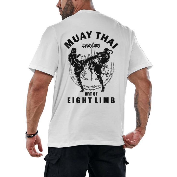 Muay Thai Art Of Eight Limb Men's Back Print T-Shirt