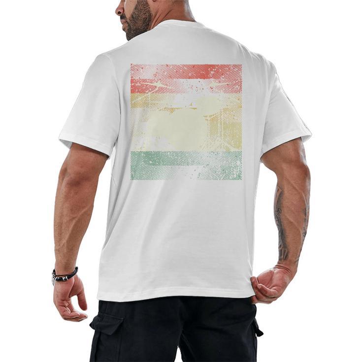 Retro Drummer Drum Set Drum Kit Drumming Sweatshirt Men's Back Print T-Shirt