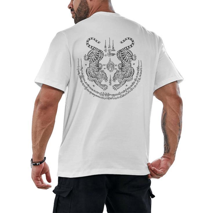 Twin Tiger Muay Thai Shorts Thailand Martial Arts Boxing Men's Back Print T-Shirt