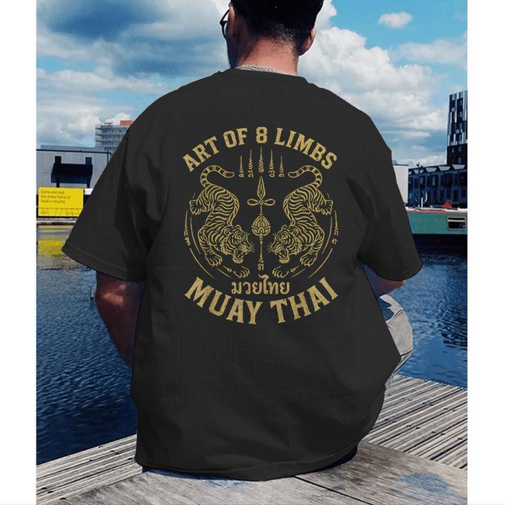 Art Of 8 Limbs MMA Tiger Muay Thai Fighter Muay Thai Men's Back Print T-Shirt