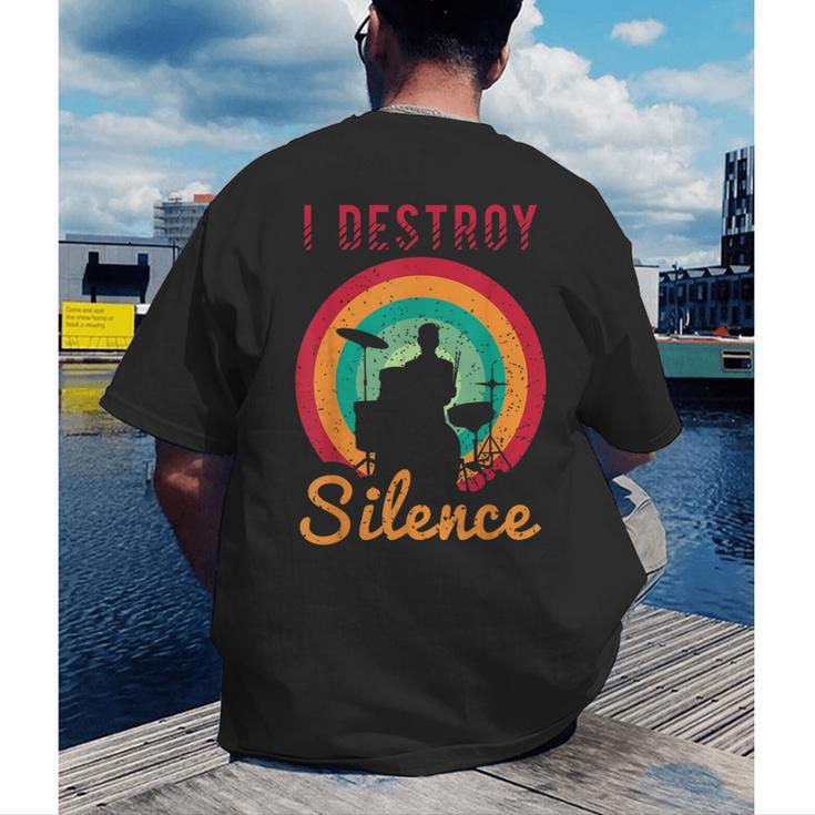 Drum Kit Tshirt For a Drummer With Percussion Instruments Men's Back Print T-Shirt Drum Kit Tshirt For a Drummer With Percussion Instruments Men's Back Print T-Shirt