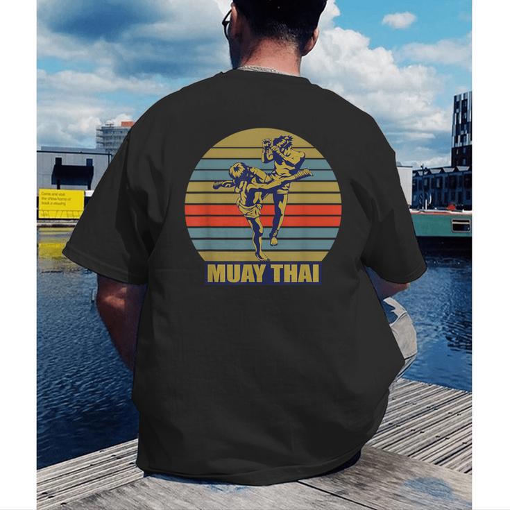 Great Muay Thai Kickboxing Martial Artist Thailand Men's Back Print T-Shirt