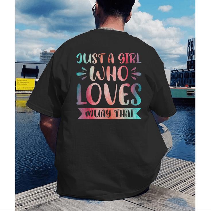 Just a Girl Who Loves Muay Thai Men's Back Print T-Shirt Just a Girl Who Loves Muay Thai Men's Back Print T-Shirt