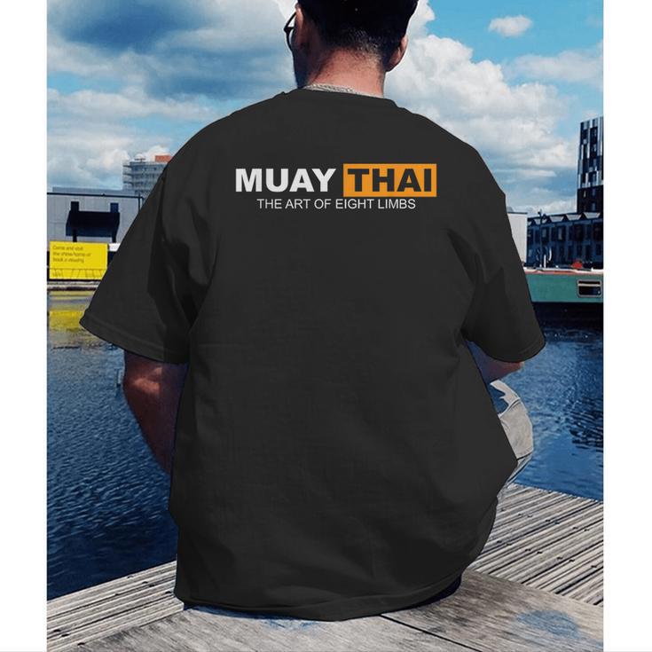 Muay Thai The Art Of Eight Limbs Kickboxing And MMA Fighter Men's Back Print T-Shirt