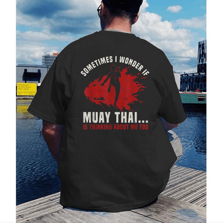 Muay Thai Boxing Teacher Kickboxing Martial Arts Instructor Men's Back Print T-Shirt
