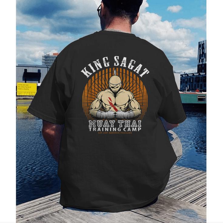 Muay Thai Boxing Training Gym Sagat Training Camp Men's Back Print T-Shirt Muay Thai Boxing Training Gym Sagat Training Camp Men's Back Print T-Shirt