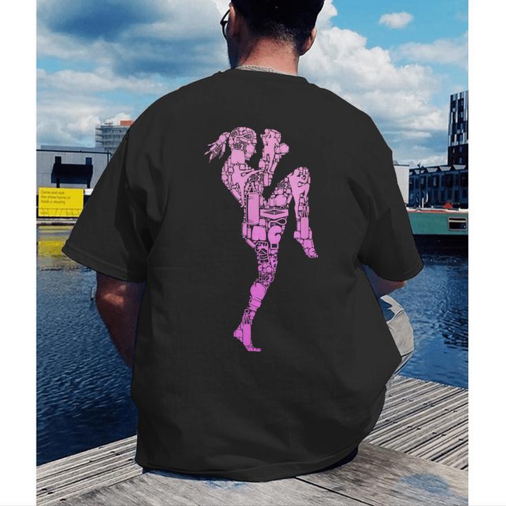 Muay Thai Thai Boxing Women Girls Children Men's Back Print T-Shirt Muay Thai Thai Boxing Women Girls Children Men's Back Print T-Shirt