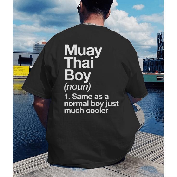 Muay Thai Boy Definition Martial Arts Sports Men's Back Print T-Shirt Muay Thai Boy Definition Martial Arts Sports Men's Back Print T-Shirt