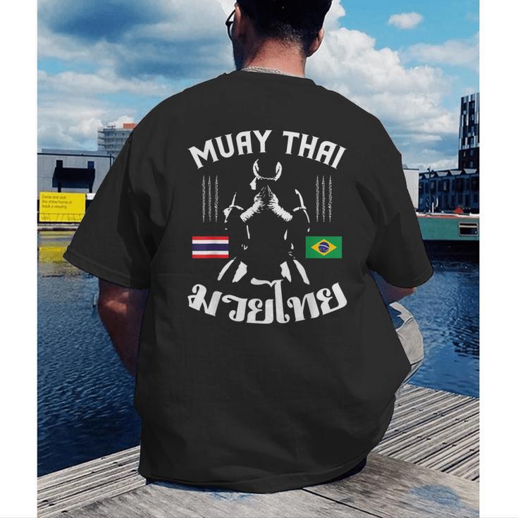 Muay Thai Brazil Brazilian Martial Arts Thai Men's Back Print T-Shirt
